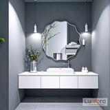 Lumora Mirror Design Envara Modern Gümüş Boyalı Mdf Çerçeveli Dekoratif Ayna - 80 x 80