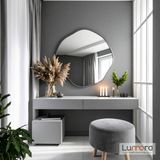 Lumora Mirror Design Kael Modern Antrasit Boyalı Mdf Çerçeveli Dekoratif Ayna - Antrasit - Gri - 60 x 60