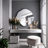 Lumora Mirror Design Kael Modern Gümüş Boyalı Mdf Çerçeveli Dekoratif Ayna - 70 x 70