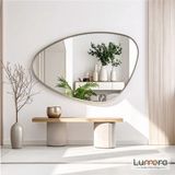 Lumora Mirror Design Luce Modern Gümüş Boyalı Mdf Çerçeveli Dekoratif Ayna - 60 x 40