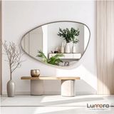 Lumora Mirror Design Luce Modern Gümüş Boyalı Mdf Çerçeveli Dekoratif Ayna - 80 x 50
