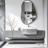 Lumora Mirror Design Nelyos Antrasit Boyalı Mdf Çerçeveli Dekoratif Ayna - Antrasit - Gri - 100 x 65