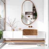 Lumora Mirror Design Nelyos Bronz Boyalı Mdf Çerçeveli Dekoratif Ayna - 100 x 65