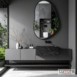 Lumora Mirror Design Nelyos Siyah Boyalı Mdf Çerçeveli Dekoratif Ayna - 110 x 70