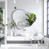 Lumora Mirror Design Nira Modern Gümüş Boyalı Mdf Çerçeveli Dekoratif Ayna - 98 ⨯ 80