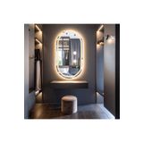 lumora mirror design Serava Günışığı Led'li Lazer Kumlamalı Lavabo & Banyo Aynası (Dokunmatik Sensörlü)