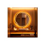 lumora mirror design Whirilwind Amber Led'li Lazer Kumlamalı Lavabo & Banyo Aynası (Dokunmatik Sensörlü)