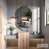 Lumora Mirror Design Zayne Modern Antrasit Boyalı Mdf Çerçeveli Dekoratif Ayna - Antrasit - Gri - 70 x 45
