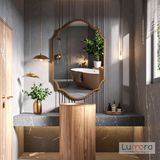 Lumora Mirror Design Zayne Modern Bronz Boyalı Mdf Çerçeveli Dekoratif Ayna - 80 x 50