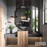 Lumora Mirror Design Zayne Modern Siyah Boyalı Mdf Çerçeveli Dekoratif Ayna - 100 x 65