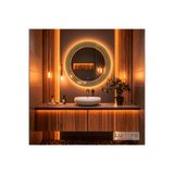 lumora mirror design Zenith Amber Led'li Lazer Kumlamalı Lavabo & Banyo Aynası (Dokunmatik Sensörlü)
