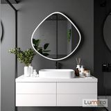 Lumora Mirror Design Zynor Beyaz Boyalı Mdf Çerçeveli Dekoratif Ayna - 100 x 100