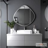 Lumora Mirror Design Zynor Gümüş Boyalı Mdf Çerçeveli Dekoratif Ayna - 70 x 70