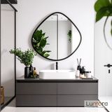 Lumora Mirror Design Zynor Siyah Boyalı Mdf Çerçeveli Dekoratif Ayna - 80 x 80
