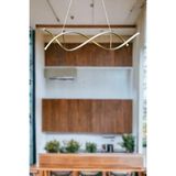 Lumora Modern Tasarım Eskitme Renk Beyaz Ledli Cafe - Mutfak - Salon 2 Li LED Avize - Metal