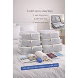 Lumtex Home Textile 6 Parça Çizgili -Seyahat Valiz Bavul Organizer Seti Filesiz – Hurç ve Çanta Takımı Seti