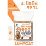 LUMYCAT %100 Doğal Çam Peleti Kedi Kumu 30lt Tozsuz Çuval Gönderi