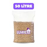 LUMYCAT %100 Doğal Çam Peleti Kedi Kumu 50lt (25 KG) Tozsuz Çuval Gönderi (SOBA İÇİN UYGUNDUR)