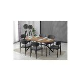 Luna Arya Yemek Masası Takımı / 6 Kişilik Mdf Masa & Polo Sandalye Takımı