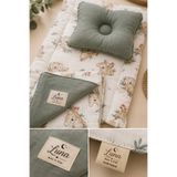 Luna Baby & Kids 3'lü %100 Pamuk Müslin Bebek Alt Açma Seti – Battaniye, Alt Açma Minderi ve Destek Yastığı – Koala Desenli