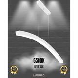 Luna (Beyaz Kasa, Beyaz Işık) Ledli Modern Sarkıt Linear LED Avize Salon Mutfak Oturma Odası Yatak Odası Antre Hol LED