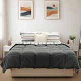 Luna Bueno Sherpa Comforter Çift Kişilik Uyku Seti - Gri