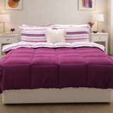 Luna Bueno Sherpa Comforter Çift Kişilik Uyku Seti - Mor