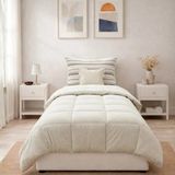 Luna Bueno Sherpa Comforter Tek Kişilik Uyku Seti - Beyaz