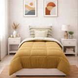 Luna Bueno Sherpa Comforter Tek Kişilik Uyku Seti - Kahverengi