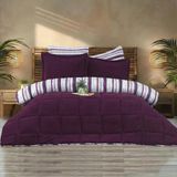 Luna Bueno Sherpa Comforter Tek Kişilik Uyku Seti - Mor