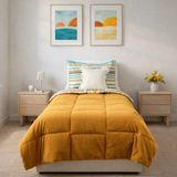 Luna Bueno Sherpa Comforter Tek Kişilik Uyku Seti - Turuncu