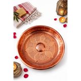 LUNA ÇEYİZ HEDİYELİK Geleneksel Bakır Hamam Tası 20 cm – Otantik Osmanlı Modeli