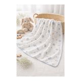 LUNA ÇEYİZ HEDİYELİK Luna Bebek Müslin Bez 80×90 cm Mavi Aydede %100 Pamuk