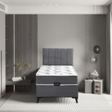 Luna Comfort Tek Kişilik Yatak Baza Başlık 3'lü Set