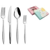 Luna Cucina Lia 24 Parça Çatal-Kaşık-Bıçak Takımı - Gümüş