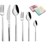 Luna Cucina Lia 72 Parça Çatal-Kaşık-Bıçak Takımı - Gümüş