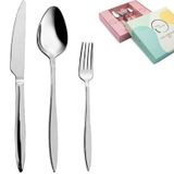 Luna Cucina Lorena 24 Parça Gümüş Çatal Kaşık Bıçak Takımı