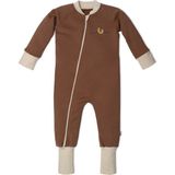 Luna di Cotone 1.0 Tog %100 Organik Pamuklu Uyku Tulumu - 2 - 3 Yaş - Çikolata Kahve