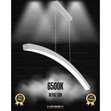 Luna (Gri Kasa, Beyaz Işık) Ledli Modern Sarkıt Linear LED Avize Salon Mutfak Oturma Odası Yatak Odası Antre Hol LED