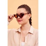 Luna Jewelry Cat Eye Kadın Güneş Gözlüğü - Kahverengi