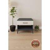 Luna Komodin 1 Çekmeceli 44X44X48 Antrasit-Aytaşı | Modern Yatak Odası Mobilyası