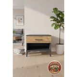 Luna Komodin 60X44X48 Antrasit-Çam: Şık ve Fonksiyonel Yatak Odası Mobilyası