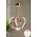 Luna Lighting Clasy Model Gold Kaplama 3 Renk Metal Salon Mutfak Oturma Yatak Odası Modern Led Sarkıt Avize