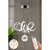 Luna Lighting Elda Krom Kaplama 3 Renk Kumandalı Metal Salon Mutfak Oturma Yatak Odası Modern Led Sarkıt Avize