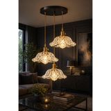 Luna Lighting Elizabeth Model Şeffaf Cam Klasik Oturma Odası Salon Mutfak Antre Sarkıt Tekli Avize
