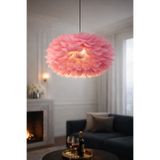 Luna Lighting Flora Model Pembe Tüylü Modern Sarkıt Tekli Avize