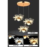 Luna Lighting Kleopatra Model 3 Lü Gold Kaplama Metal Salon Mutfak Oturma Yatak Odası Modern Led Sarkıt Avize