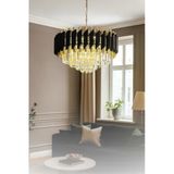 Luna Lighting Kuvars Model Gold Kaplama Şık Tarz Kristal Salon Oturma Yemek Odası Hol Antre Avize
