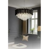 Luna Lighting Kuvars Model Krom Kaplama Şık Tarz Kristal Salon Oturma Yemek Odası Hol Antre Avize