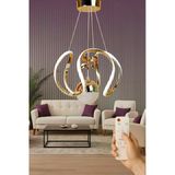 Luna Lighting Luna Model Kumandalı 3 Renk Salon Yemek Çocuk Odası Hol Antre Koridor Gold Kaplama Led Sarkıt Avize